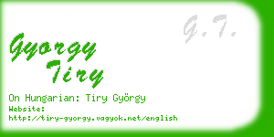 gyorgy tiry business card